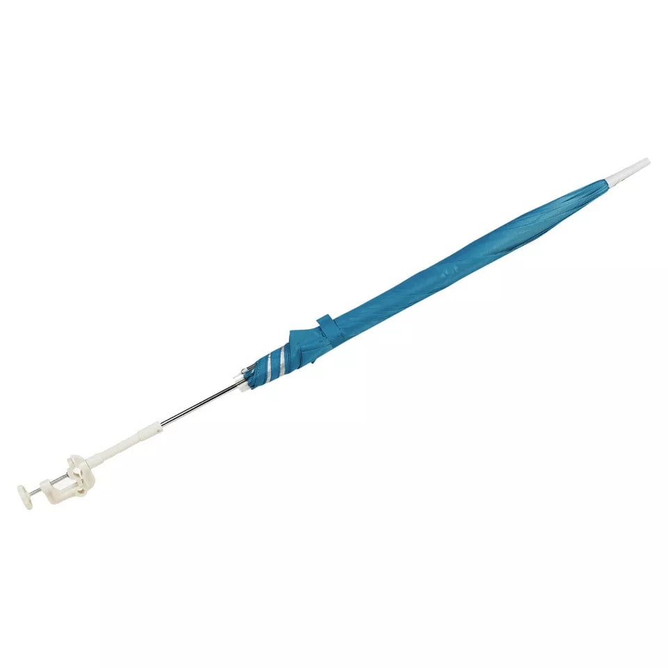 image 1 of Screw Clamp Garden Beach Parasol Umbrella UV Protection | Blue | 1