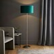 image 1 of ValueLights Charlie Chrome Stem Floor Lamp Green Drum Shade Green