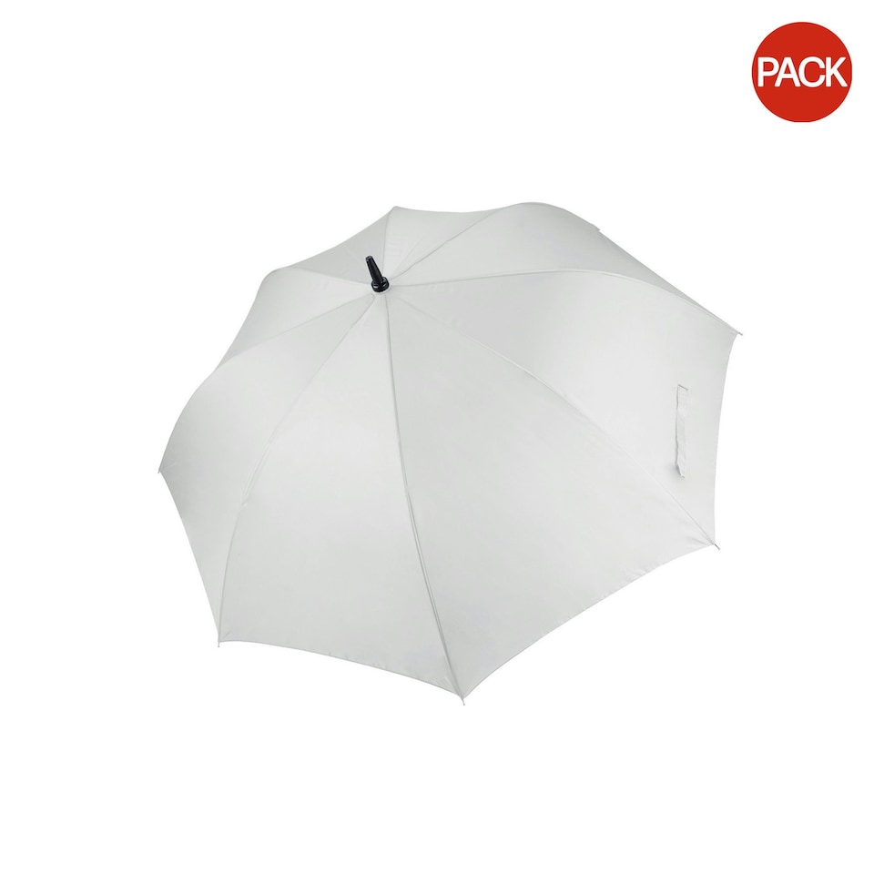 image 1 of Kimood Unisex Large Plain Golf Umbrella (Pack Of 2) - White - One Size