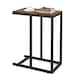 image 1 of COSTWAY C-Shaped End Table Sofa Side Table Coffee | Brown
