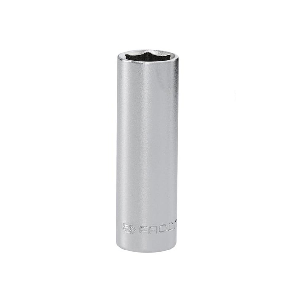 image 1 of Facom R.11LAT 1/4in Drive 6-Point Deep Socket 11mm - Chrome Vanadium Satin Finish