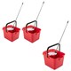image 3 of 1 x Red 12L Cotton Mop Bucket Set Complete With Pouring Lip Ideal For Mopping All Kinds Of Hard Floors