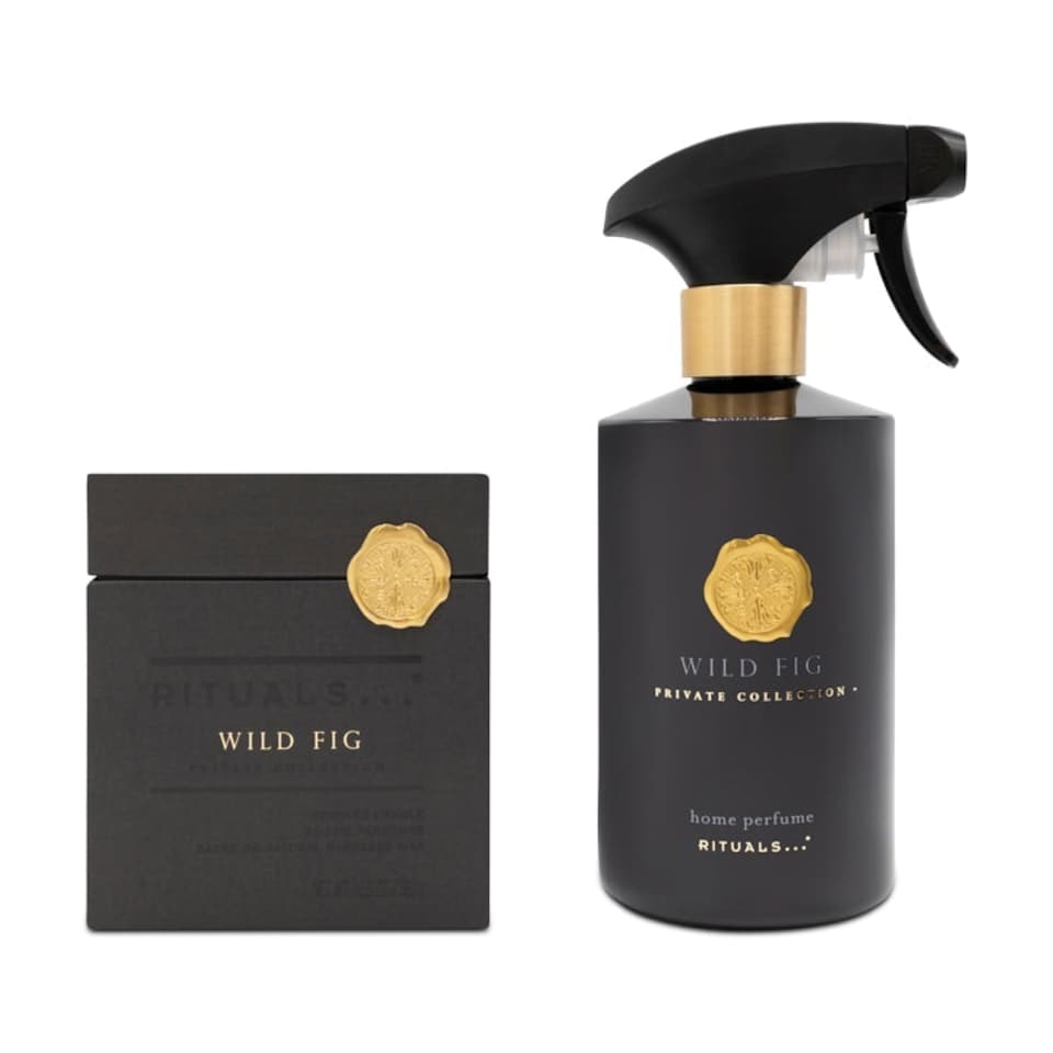 image 1 of Rituals Wild Fig Scented Candle 360g & Home Spray 500ml Gift Bag