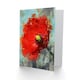 image 2 of Bright Red Poppy Flower Bloom Abstract Painting Floral Greeting Card