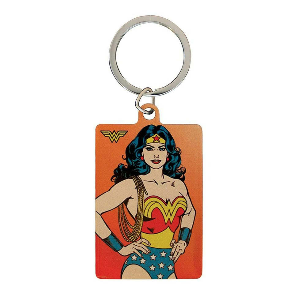 image 1 of DC Comics Wonder Woman Metal Keyring - Orange - One Size