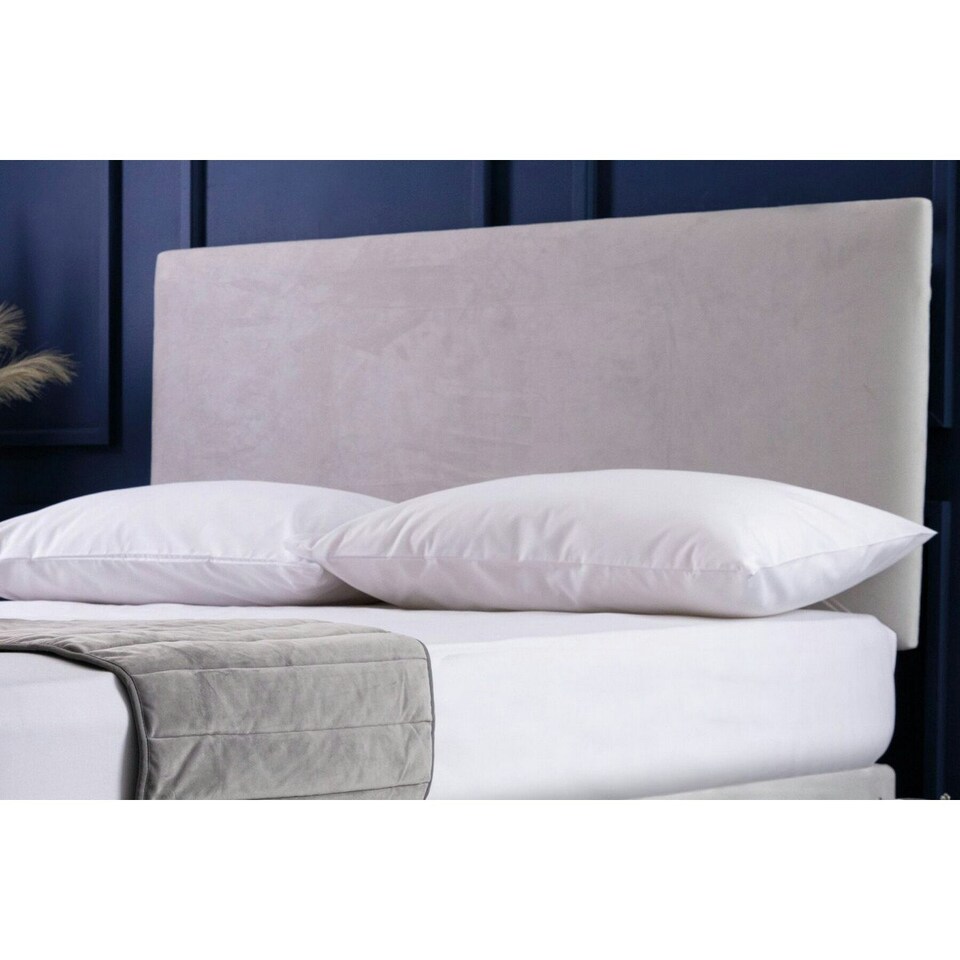 Belledorm Faux Suede Plain Headboard Cover - Cloud - 90cm x 135cm