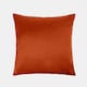 image 5 of OHS 2 x Soft Plain Matte Velvet Cushion Covers, 45x45cm - Rust