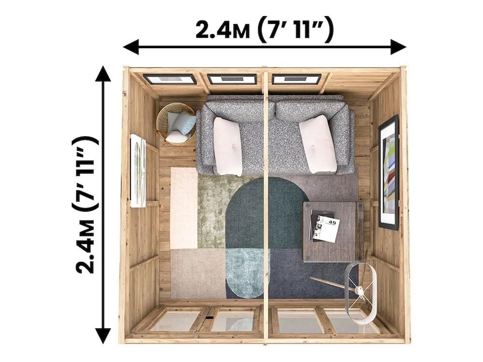 image 1 of Dunster House Summerhouse 2.4m x 2.4m (8' x 8') Pent Roof, Fully Pressure, Superfelt, RagePanda Modular