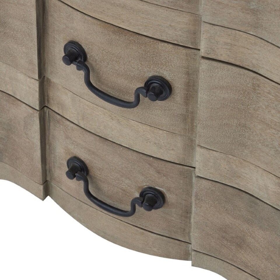 image 1 of Copgrove Collection 3 Drawer Bedside Table - Wood - L45 x W55 x H60 cm - Brown Brown