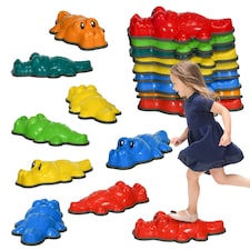 ZONEKIZ 9PCs Kids Stepping Stones Sensory Toy w/ Anti-Slip Edge