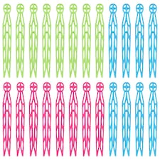 Ashley Plastic Dolly Clothes Pegs - Multi - Pack of 24