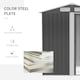 image 3 of Outsunny 5ft x 4.3ft Outdoor Metal Storage Shed with Sliding Door
