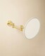 image 2 of Cosmic Magnifying Mirror w/ Durable & Double-Threaded Screws for Bathroom, Gold | Multi