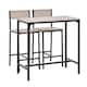 image 9 of Bar Table and Stools Set, Kitchen Table and 2 Chairs with Backrest, Footrest