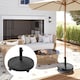 image 2 of Outsunny 22.7kg Resin Patio Parasol Base Umbrella Stand Weight Deck Garden Sunshade Holder Round w Wheels Brakes Outdoor