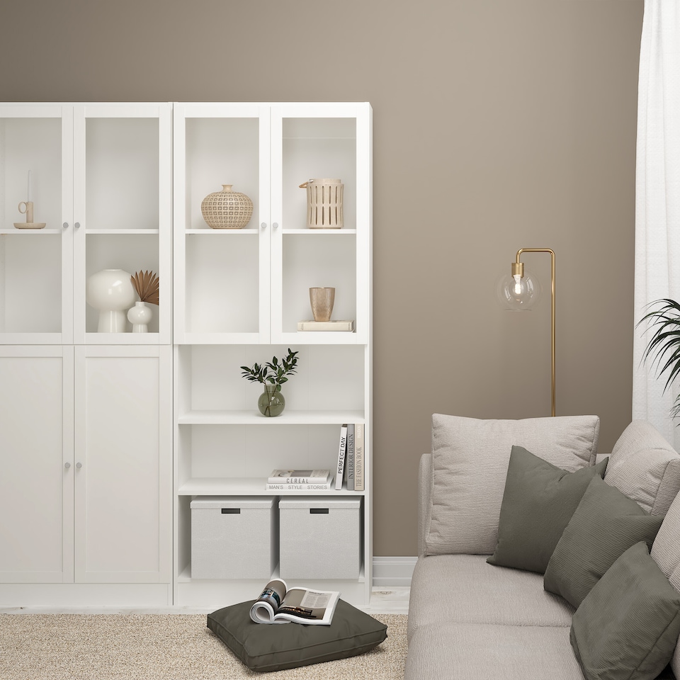 image 1 of Basic Tall Wide (4 Shelves) 4 Door Combination Unit in White