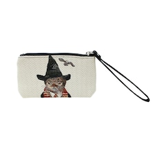 Signare Wristlet Bag Magical Cat | Cream