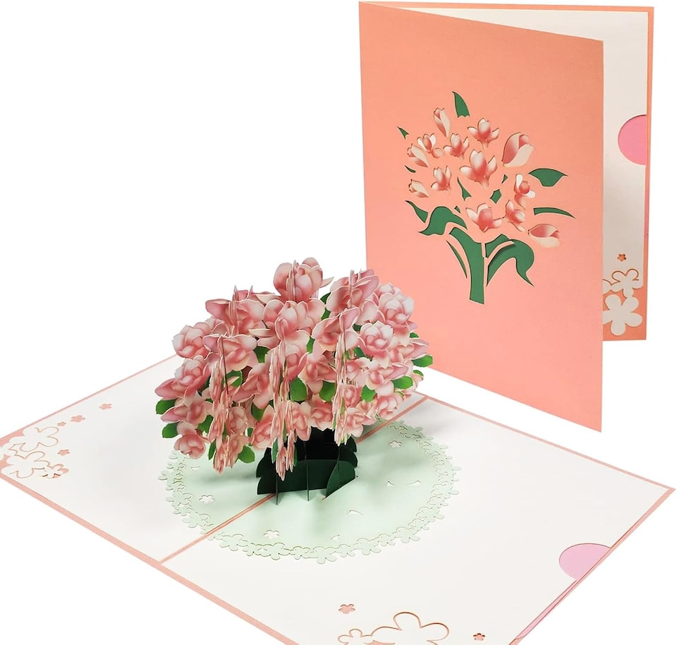 image 1 of Magnolia Blossom 3D Pop Up Greeting Card - Mother's Day Anniversary Birthday Get Well