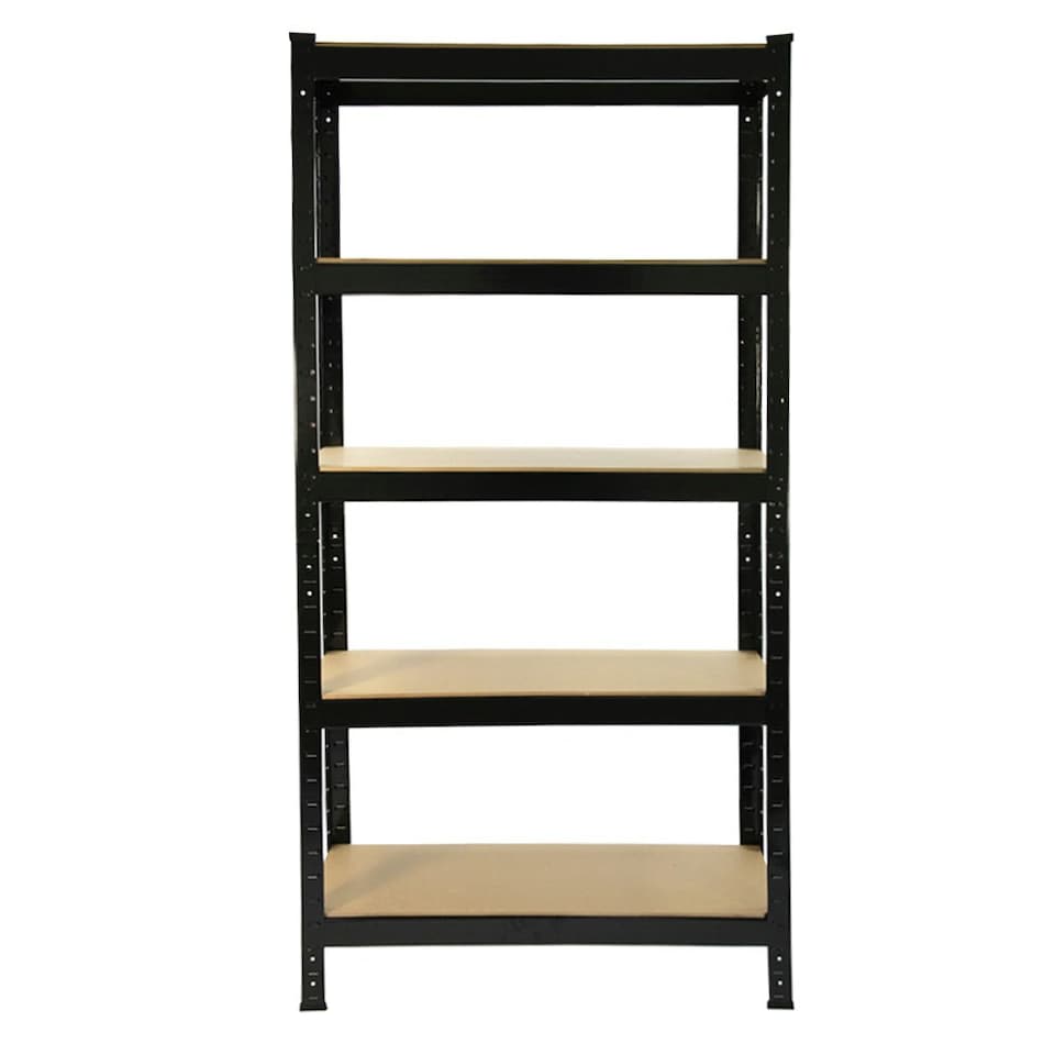 image 1 of 5 x T-RAX Black Metal Racking Units 75cm x 150cm x 30cm Black