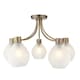 image 2 of Hamilton 5 Light Antique Brass Semi Flush Ceiling Light