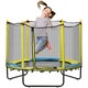 image 1 of HOMCOM 4.6FT Kids Trampoline w/ Enclosure, for Kids 3-10 Years - Yellow