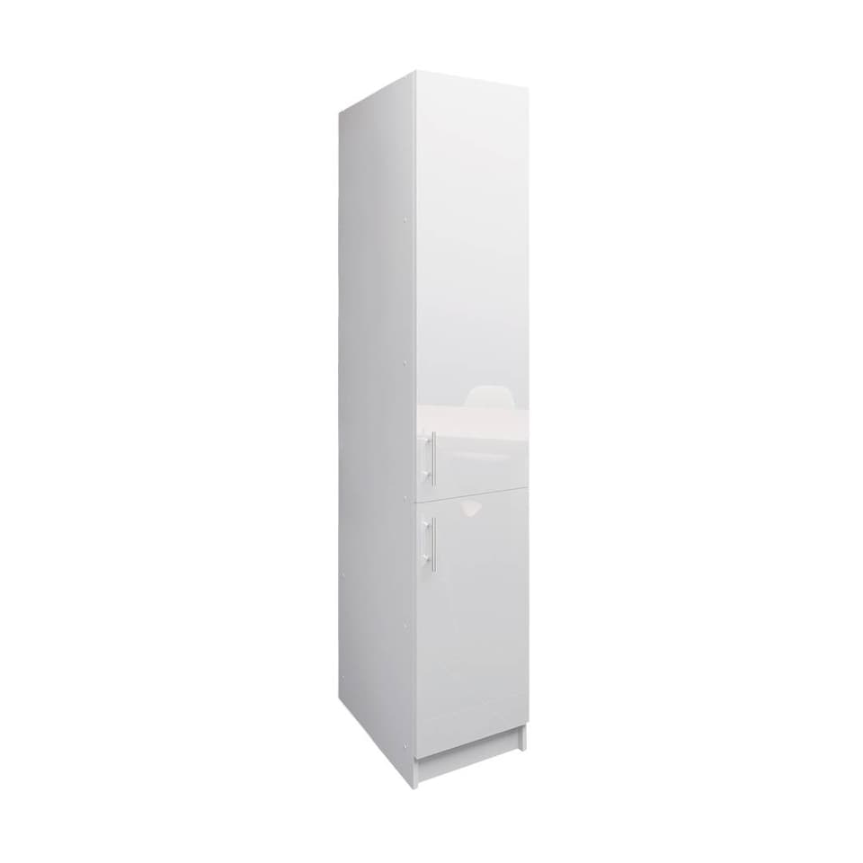 image 1 of JD Greta Kitchen Base Tall Larder Unit 400mm With Doors 40cm - White Gloss