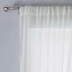 image 3 of Pair of Windsor Cream Macrame Trim Reversible Voile Panels 122 cm (48 inch) Rod Pocket Panels for Bedroom and Living Room with Matching Tie Backs