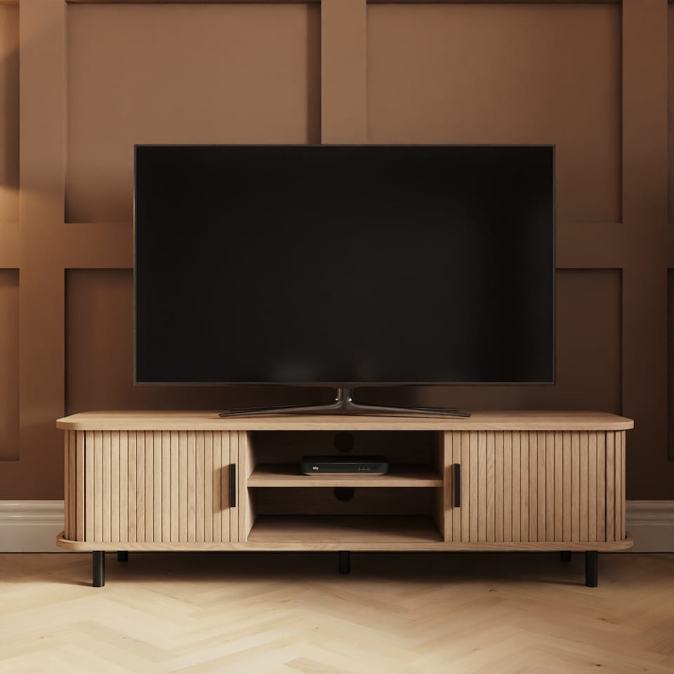 image 1 of Omari TV Unit | Brown | Oak