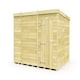 image 1 of 10 x 8 Feet Pent Shed - Single Door Without Windows - Wood - L231 x W302 x H201 cm Brown