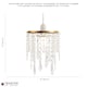 image 7 of Modern Waterfall Design Gold Pendant Shade with Clear Acrylic Droplets and Beads | Gold