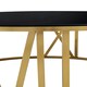 image 3 of Interiors by Premier Round Coffee Table with Gold Frame and Black Glass Gold