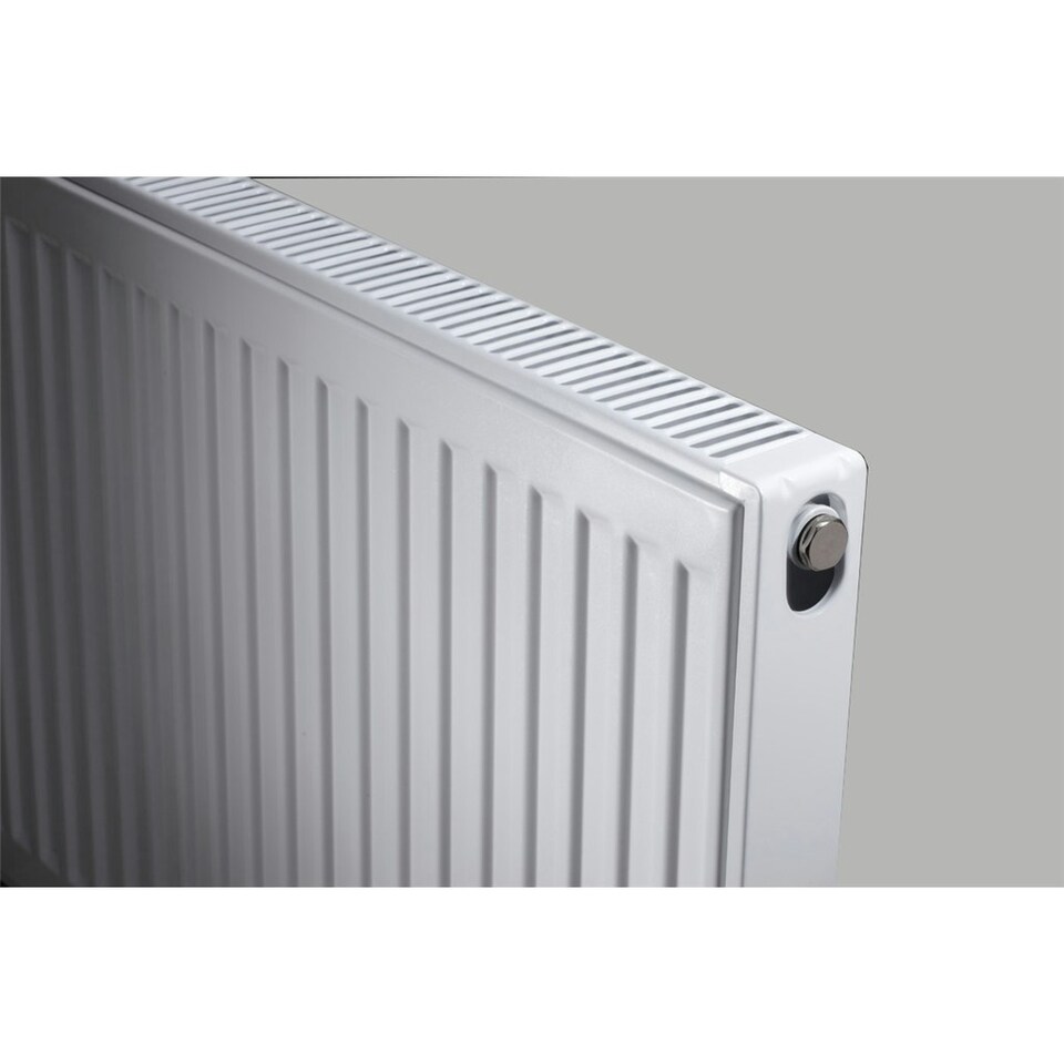 image 1 of 600mm (H) 500mm (W) - Type 21 Radiator - Double Panel - Single Convector - White Enamel (RAL 9016) (0.6m x 0.5m) (24" x 20")