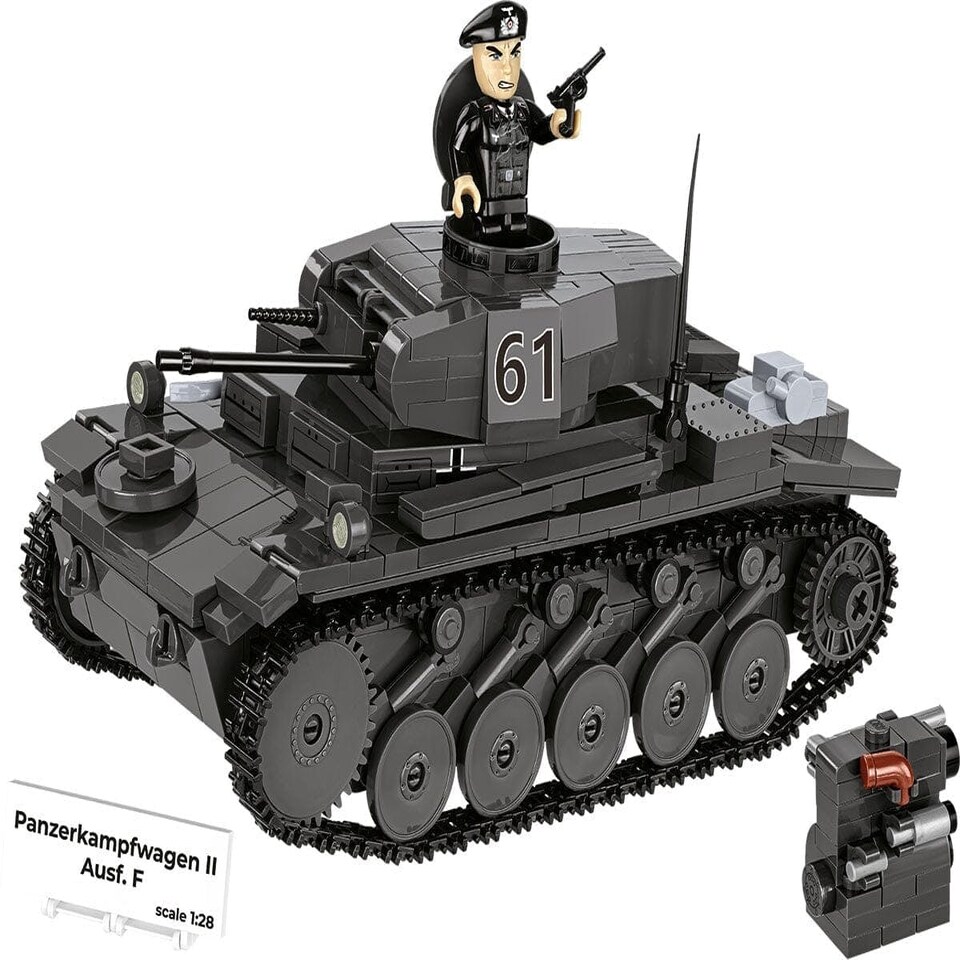 image 1 of Panzerkampfwagen II Ausf. F brick tank model - COBI 2597 - 812 bricks