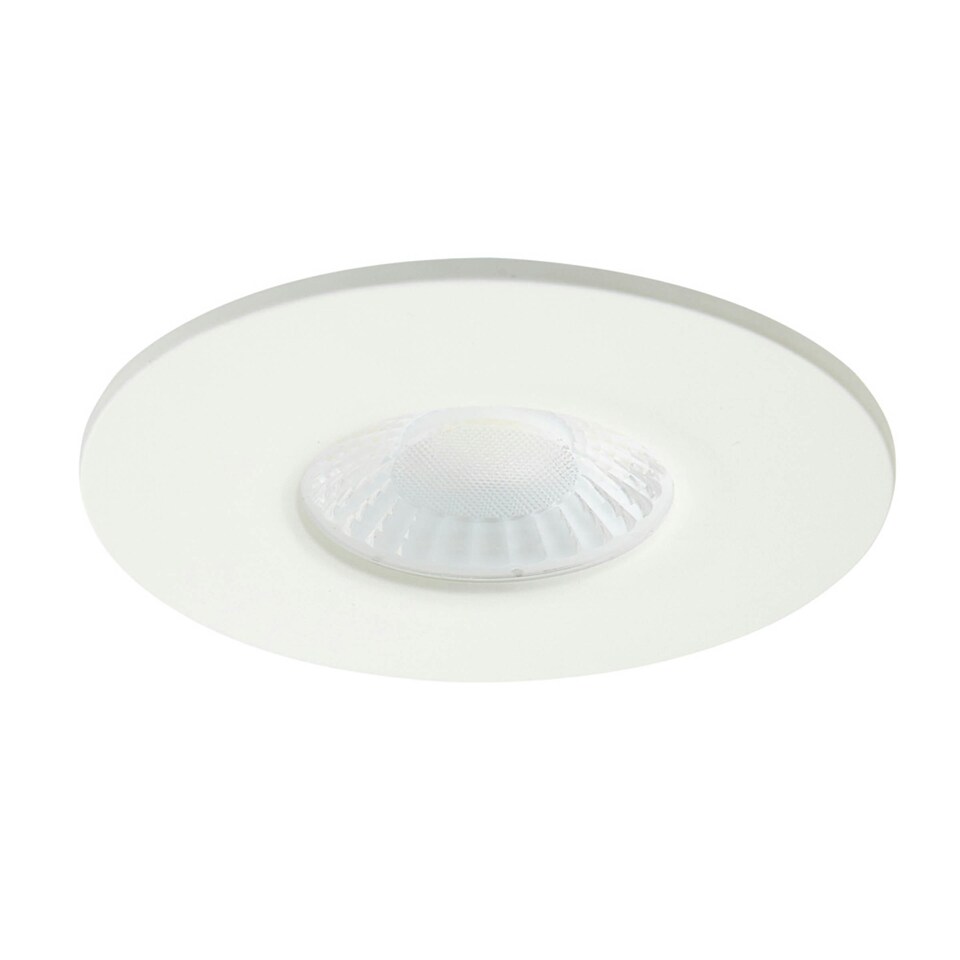 image 1 of BHS Nate LED Fixed Fire Rated IP65 Recessed Spotlight | White | Matte White | 1