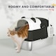 image 4 of PawHut XL Stainless Steel Litter Box Tray with Lid, Panda Style Black