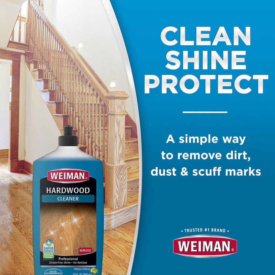 image 1 of Weiman Hardwood Floor Cleaner and Polish Restorer Combo High Gloss 2 Pack