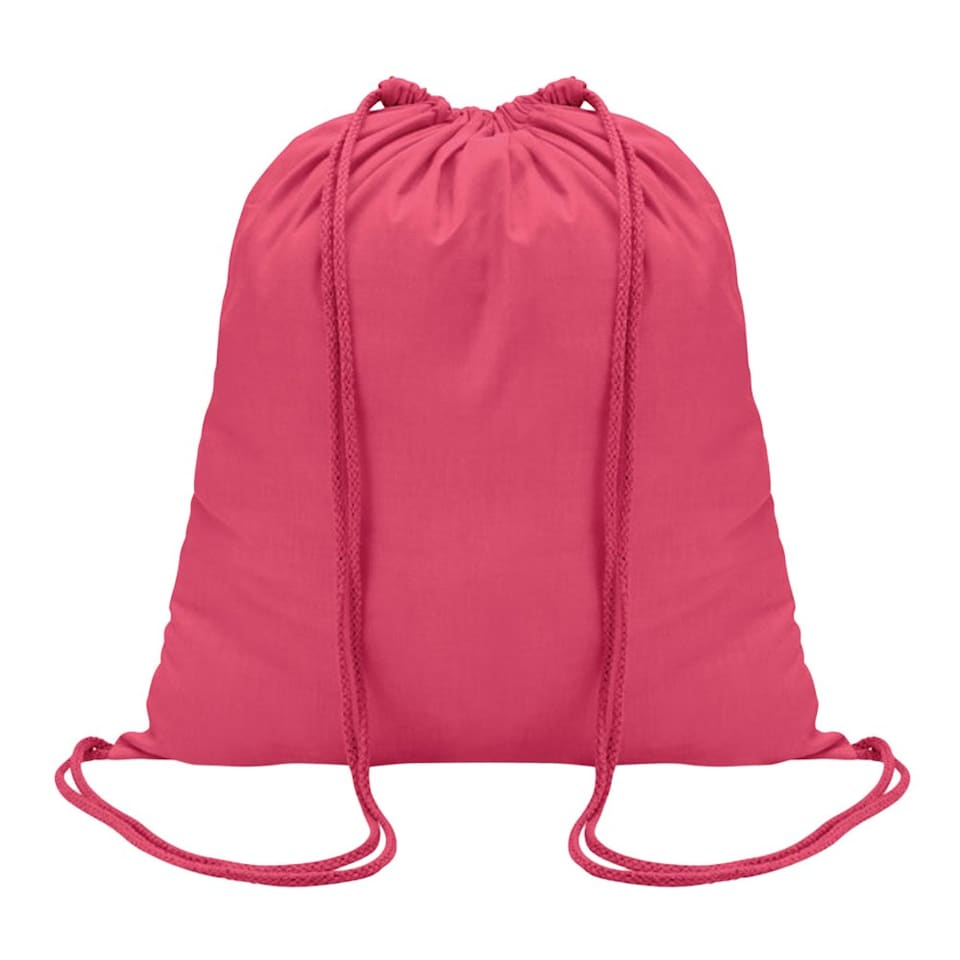 MidOcean Colored Cotton Drawstring Bag - Fuchsia - One Size | Pink | Not provided