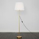 image 3 of ValueLights Modern Floor Lamp In Gold Metal Finish With White Shade