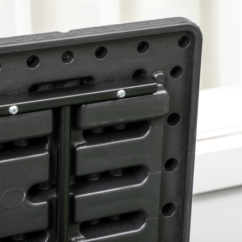 image 1 of Outsunny 336 Litre Garden Storage Box, Waterresistant Heavy Duty Double Wall Plastic Container, Extra Large Outdoor Garden Furniture Organizer, Deck Cushion Chest with Wheels and Handles, Black