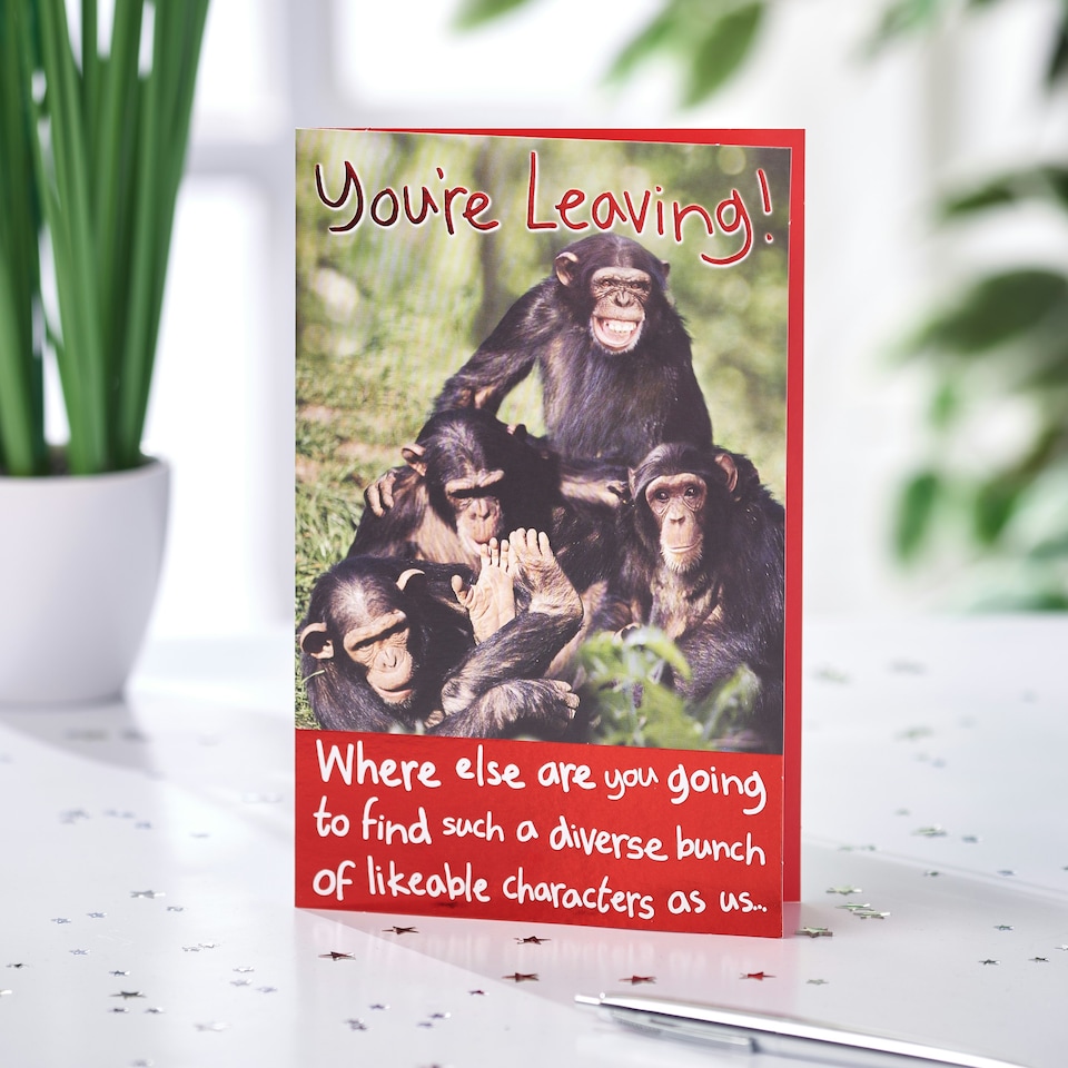 image 1 of Goodbye Card - You'Re Leaving Chimps