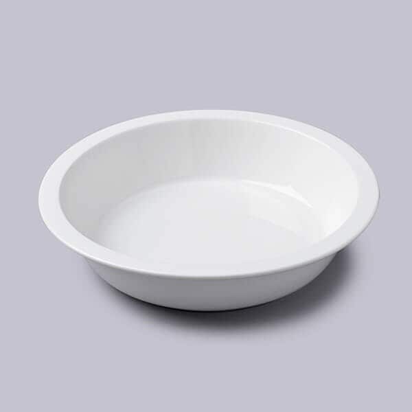 WM Bartleet & Sons Porcelain Round Straight Edge Pie Dish 27cm in White