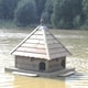 image 1 of Large Square Floating Duck House, Waterfowl Nesting Box for Pond or Lake Brown | One Size