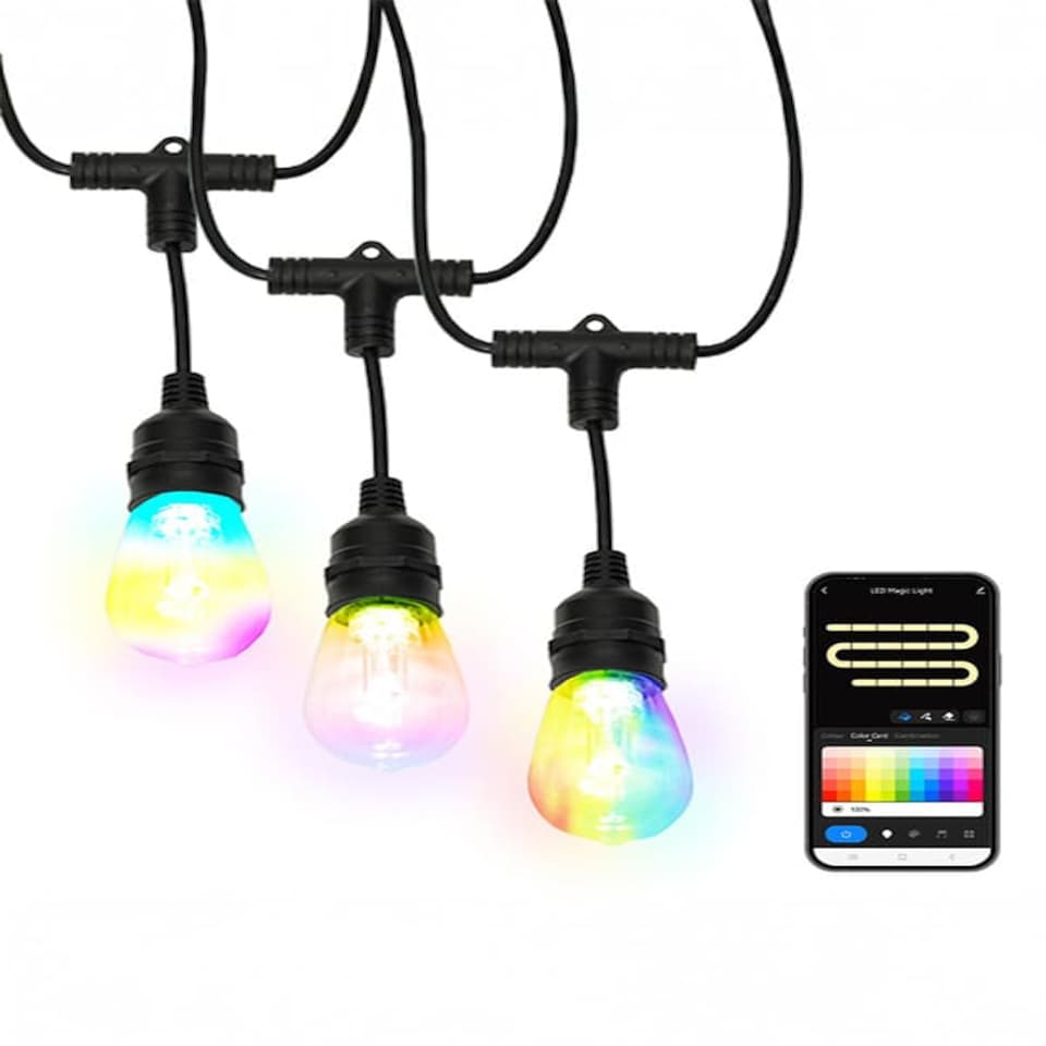 image 1 of ValueLights SMART 15 Connectable RGBIC Festoon Lights