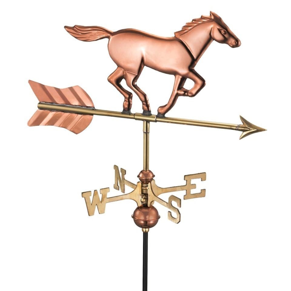 image 1 of Cottage Horse Copper Weathervane - H63 x W53 x L28 cm