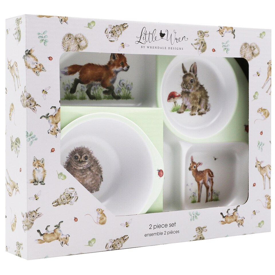 image 1 of Wrendale Designs Little Wren Divided Plate & Bowl Set