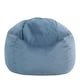 image 3 of Kids Kingston Velvet Bean Bag Chair Mineral Blue Childrens Bean Bags | Blue | Mineral Blue | 1