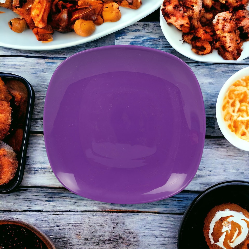 image 1 of 6x Plastic Side Plates | Purple | 1