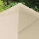 image 9 of Outsunny 3 x 3m Pop Up Gazebo, Doubleroof Garden Tent with Netting and Carry Bag, Party Event Shelter for Outdoor Patio, Cream White
