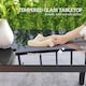 image 5 of Outsunny Outdoor Dining Table for 6 with Glass Top, Aluminium Frame, Grey