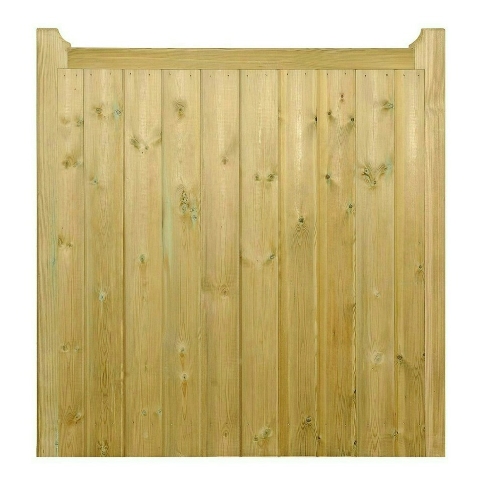 image 1 of Drayton Square Top Low Single Gate - Pressure Treated Scandinavian Redwood - W900 x H950 mm Brown